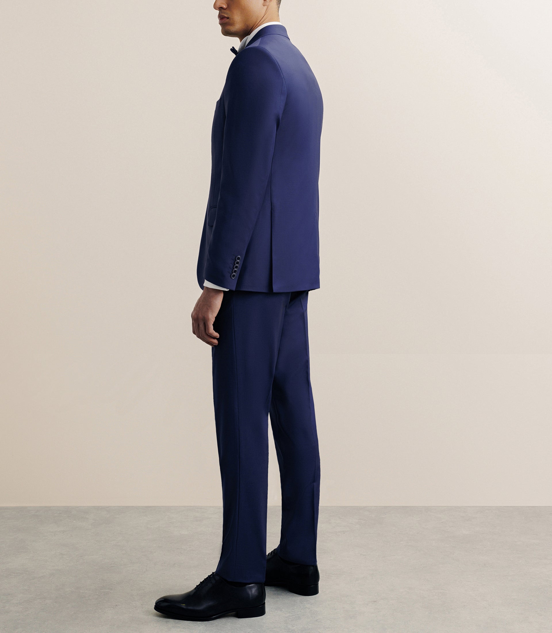 Costume 2 boutons laine majoritaire bleu - IZAC