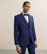 Costume 2 boutons laine majoritaire bleu - IZAC