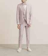 Costume 2 boutons laine majoritaire rose - IZAC