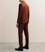 Costume 2 boutons laine majoritaire terracotta - IZAC