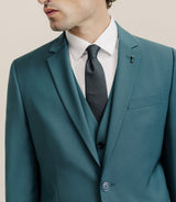 Costume 2 boutons laine majoritaire vert - IZAC