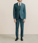 Costume 2 boutons laine majoritaire vert - IZAC