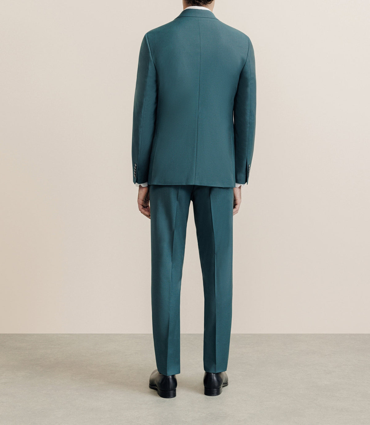 Costume 2 boutons laine majoritaire vert - IZAC