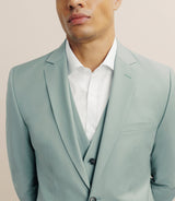 Costume 2 boutons laine majoritaire vert clair - IZAC