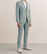 Costume 2 boutons laine majoritaire vert clair - IZAC