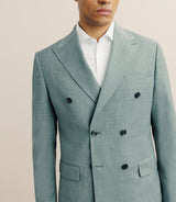 Costume croisé en laine mélangée kaki - IZAC