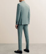 Costume croisé en laine mélangée kaki - IZAC