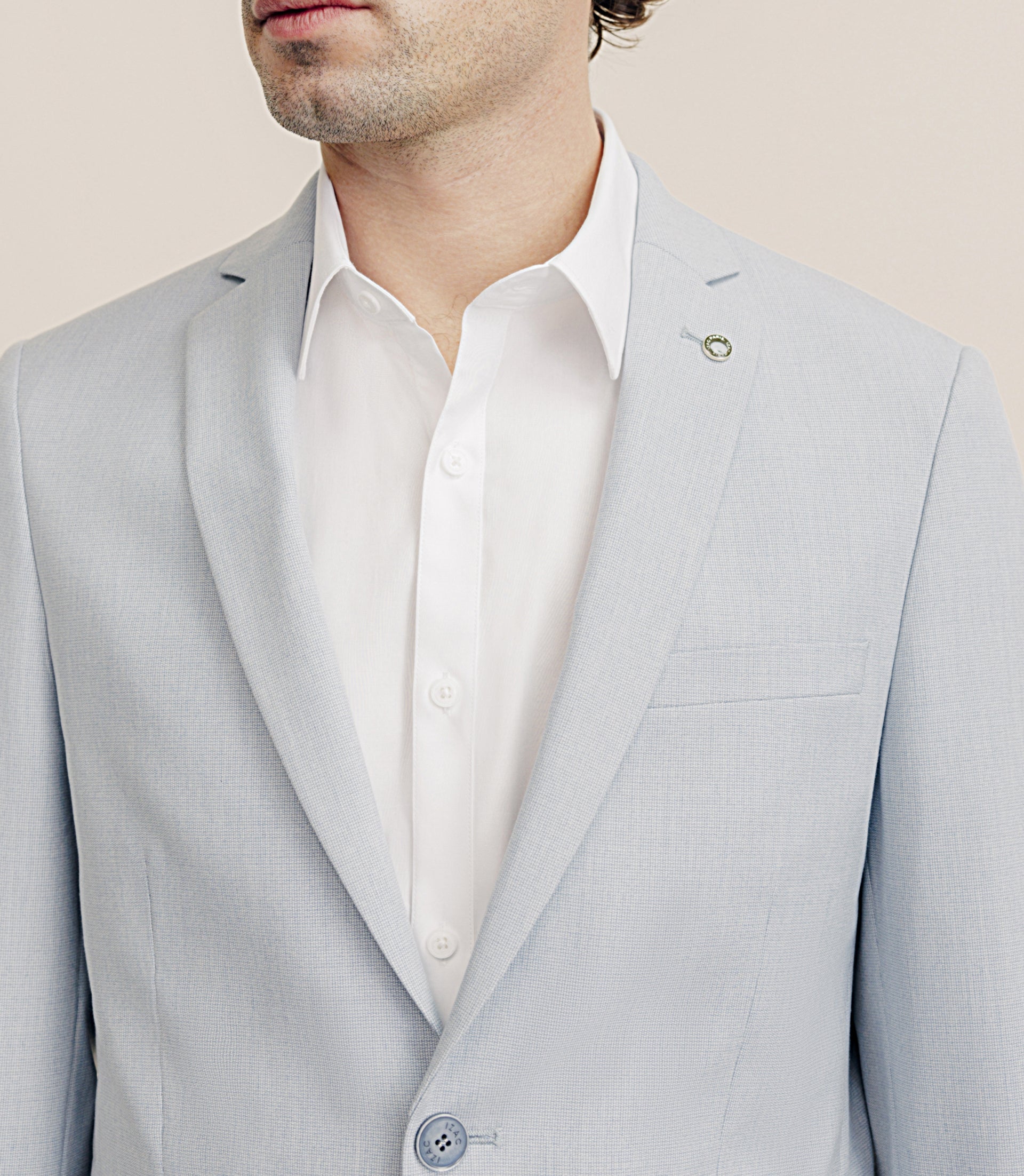 Costume avec poches bleu ciel - IZAC