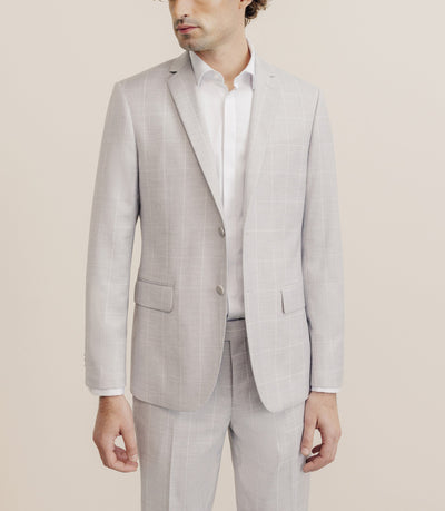 Costume en tissu carreaux beige - IZAC