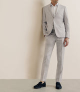 Costume en tissu carreaux beige - IZAC