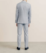 Costume en tissu carreaux bleu ciel - IZAC