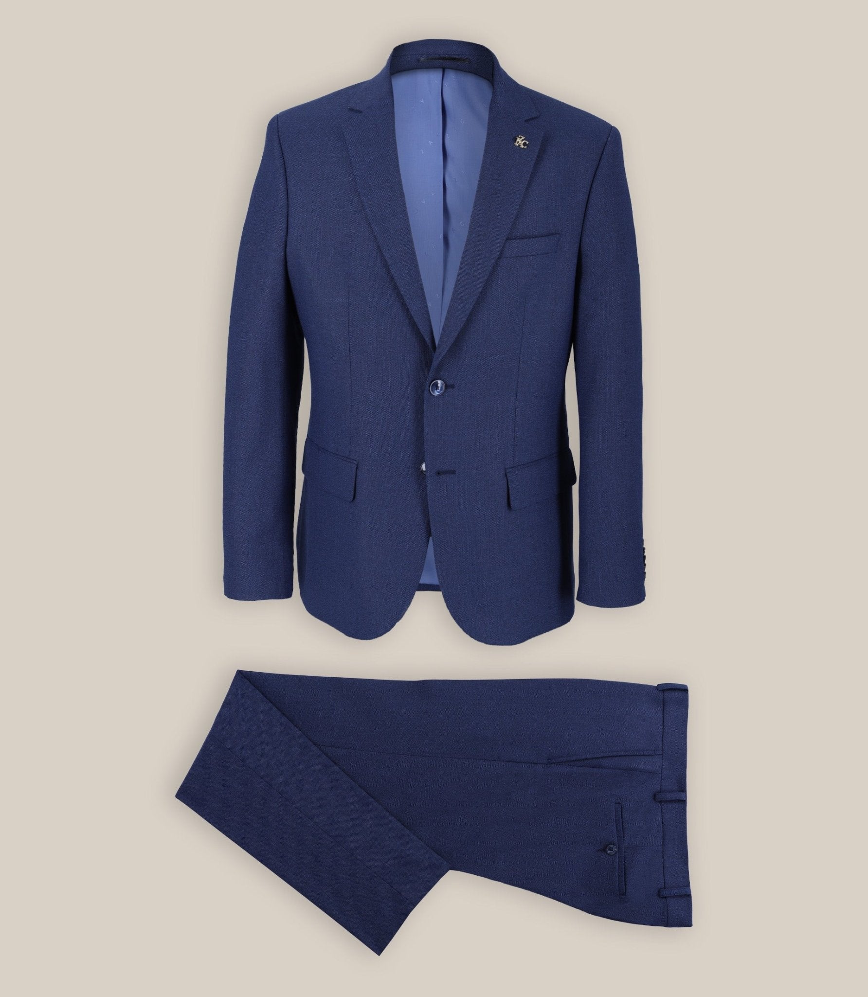 Costume avec 2 boutons bleu denim - IZAC