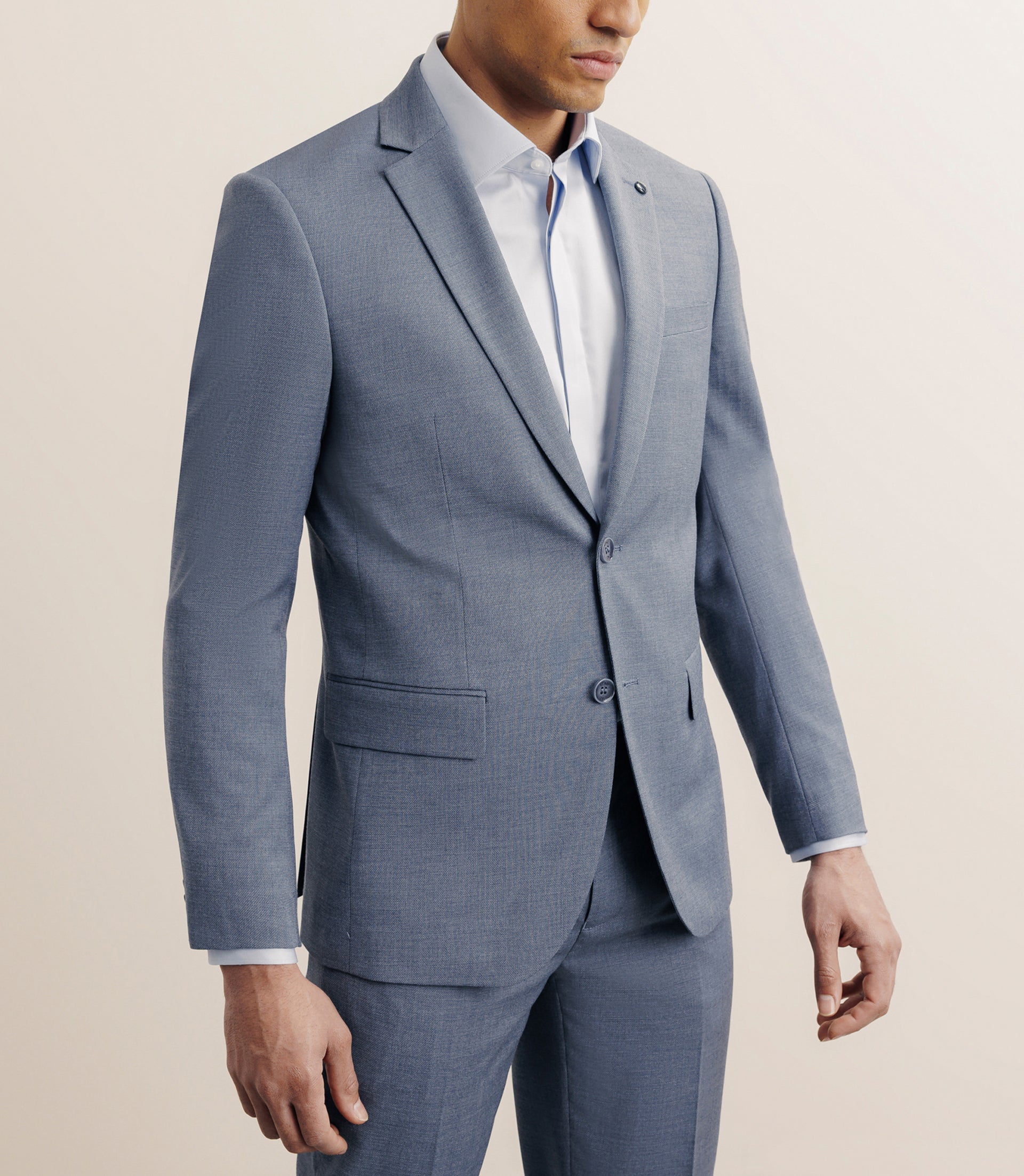 Costume avec 2 boutons bleu ciel - IZAC