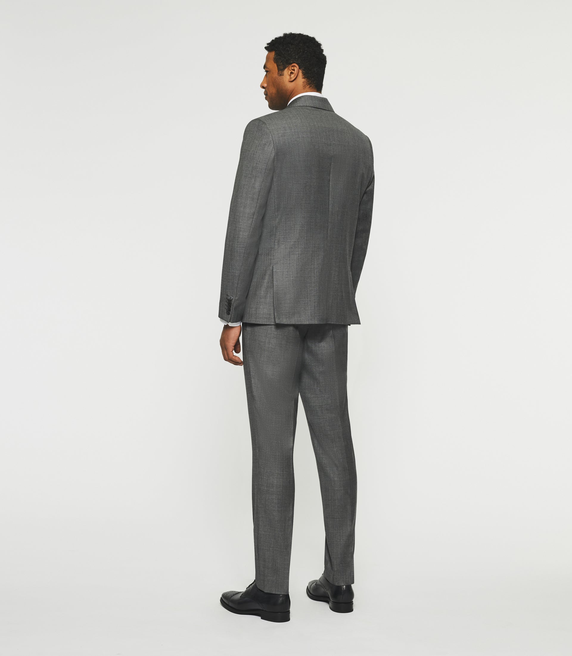 Costume 2 boutons en laine gris - IZAC