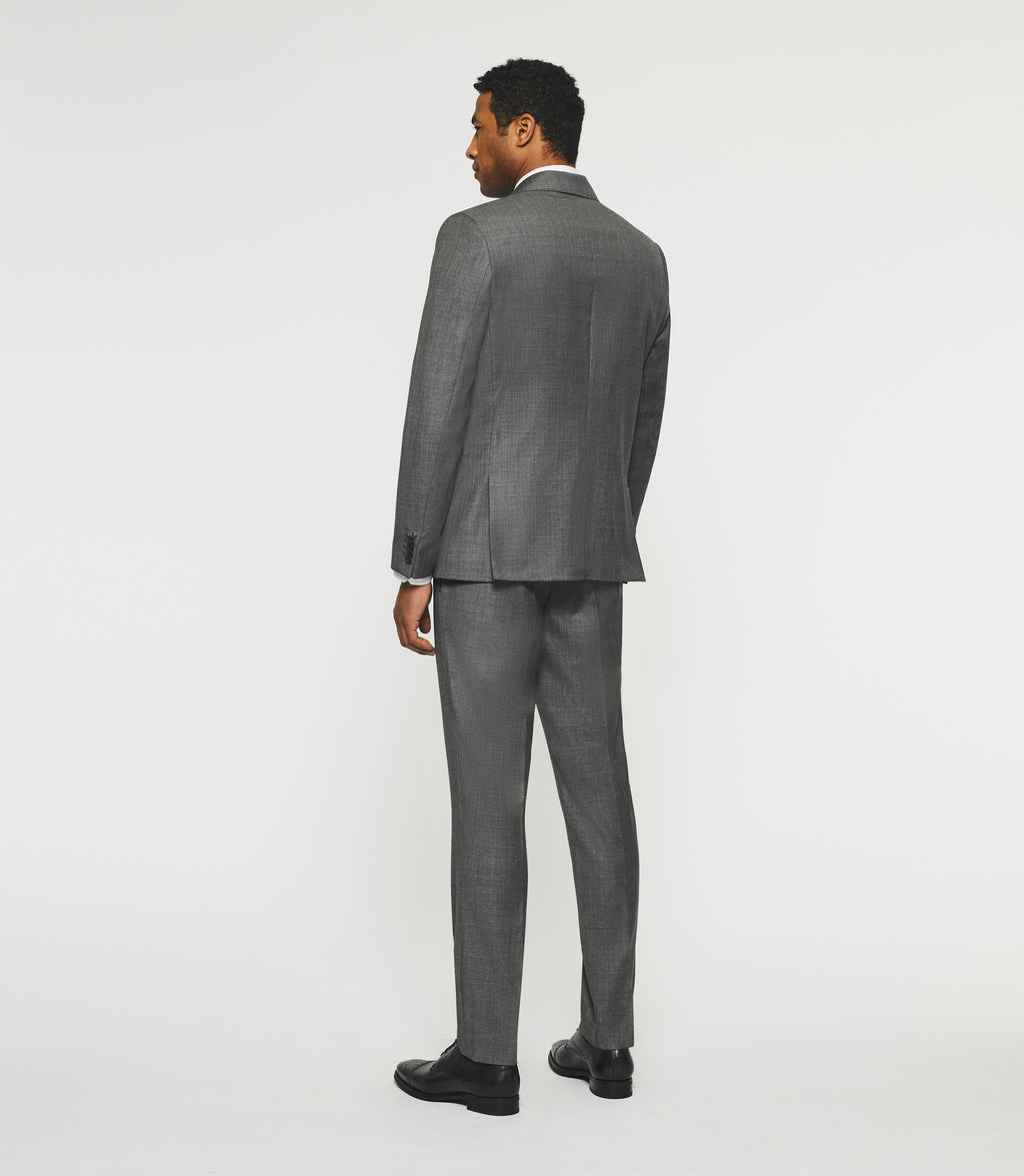 Costume 2 boutons en laine gris - IZAC