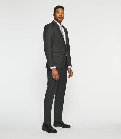 Costume 2 boutons en laine kaki LATIN