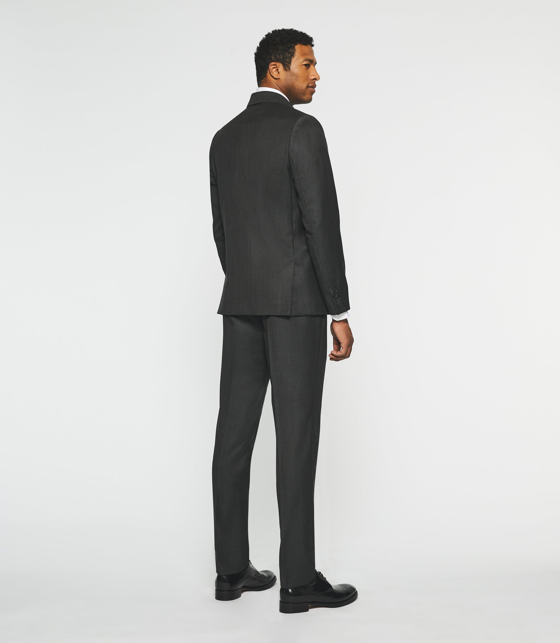 Costume 2 boutons en laine kaki LATIN