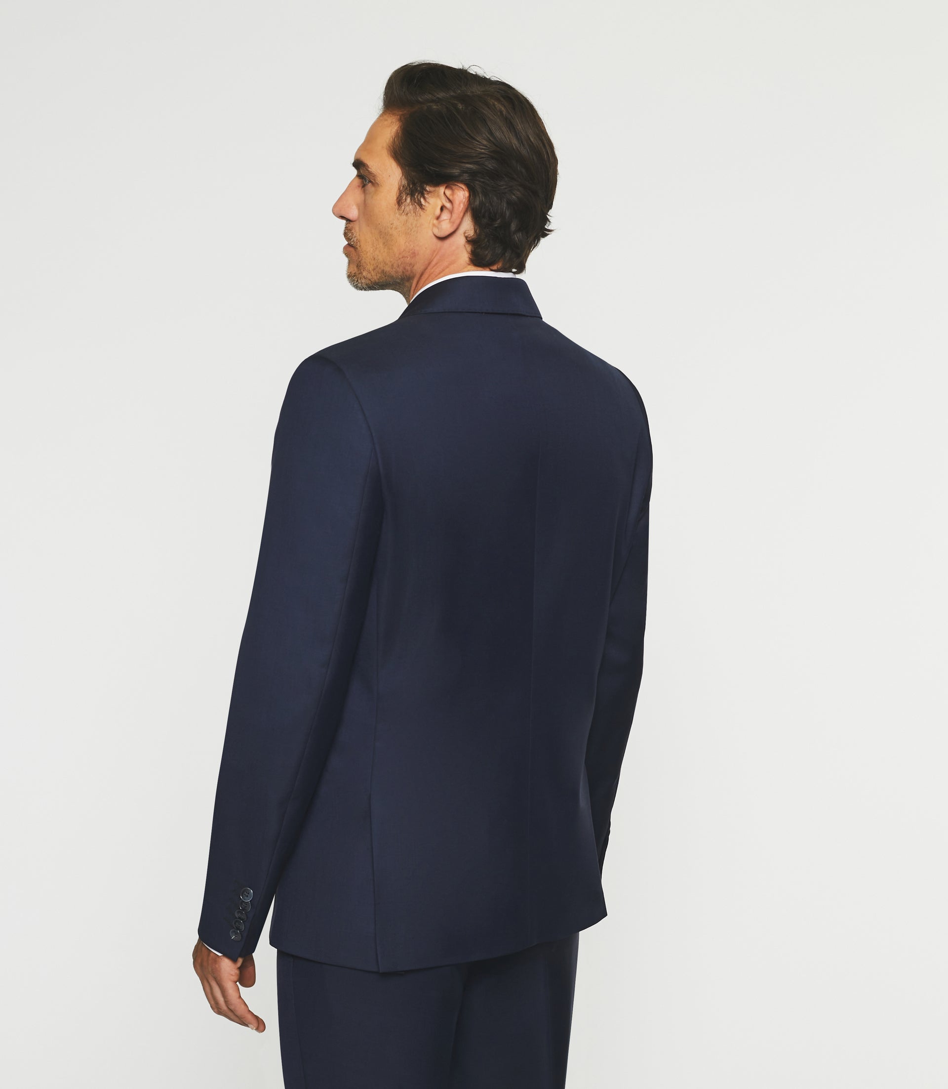 Costume 2 boutons en laine bleu marine LATIN IZAC