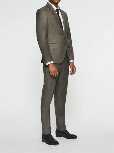 Costume 2 boutons en laine taupe LATIN - IZAC