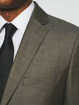 Costume 2 boutons en laine taupe LATIN - IZAC