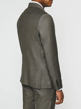 Costume 2 boutons en laine taupe LATIN - IZAC