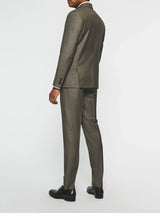 Costume 2 boutons en laine taupe LATIN - IZAC