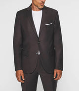 Costume cérémonie 2 boutons en laine bordeaux LIMONE - IZAC