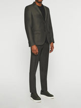 Costume cérémonie 2 boutons laine kaki LIMONE - IZAC