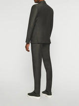 Costume cérémonie 2 boutons laine kaki LIMONE - IZAC