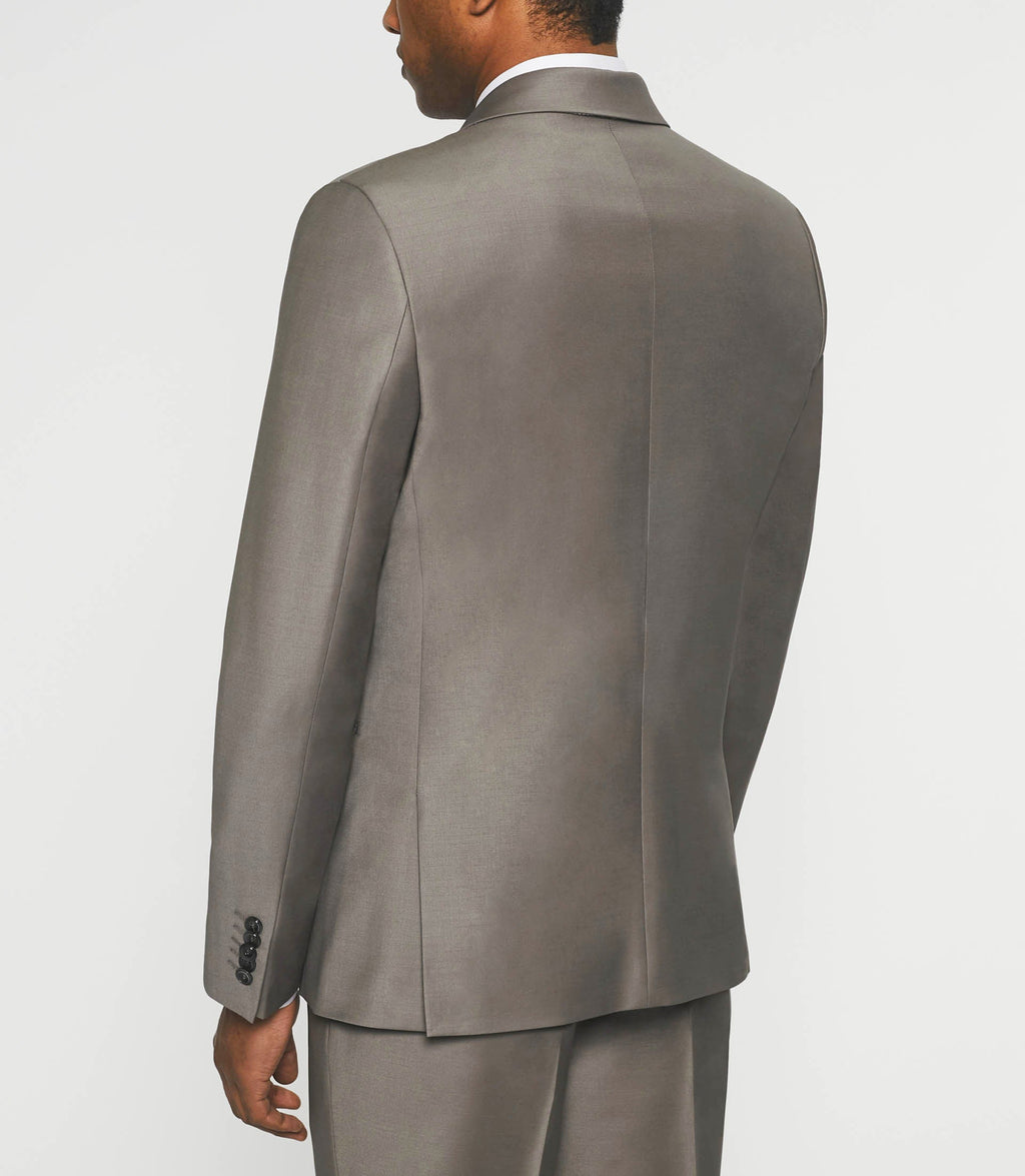 Costume cérémonie 2 boutons laine taupe LIMONE - IZAC