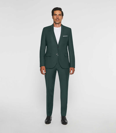 Costume 2 boutons en laine vert LIMONE - IZAC