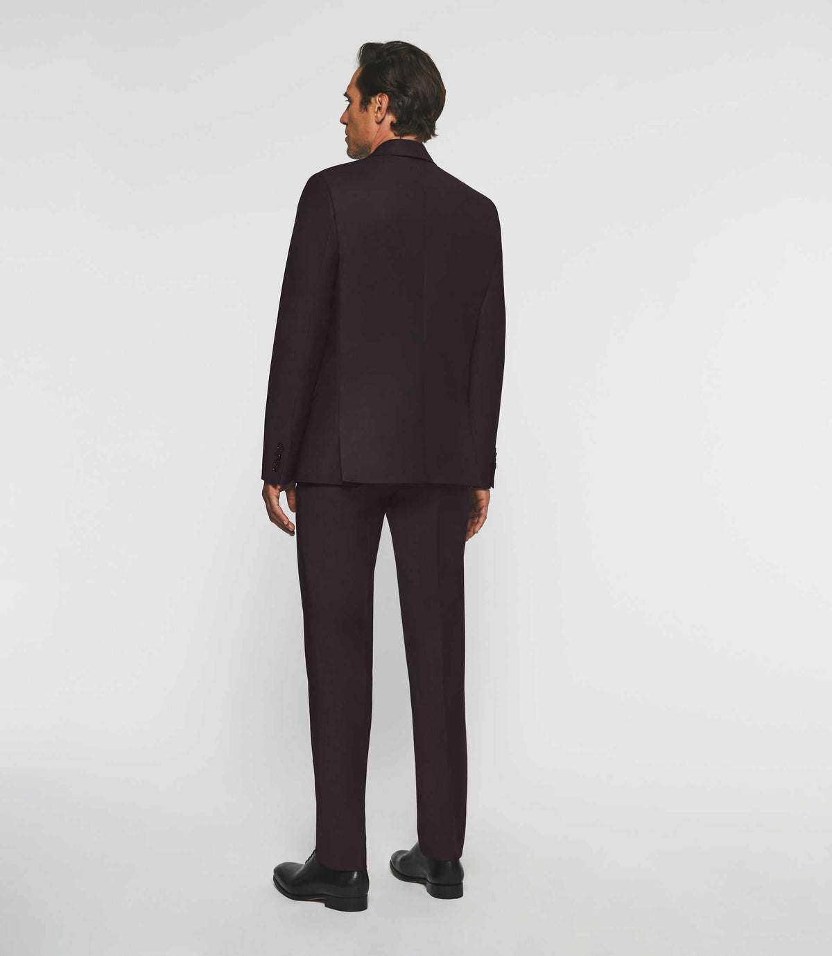 Costume 2 boutons en laine violet LIMONE - IZAC