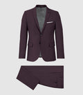 Costume 2 boutons en laine violet LIMONE - IZAC