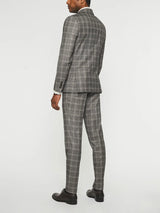 Costume 2 boutons à carreaux gris beige LYS - IZAC