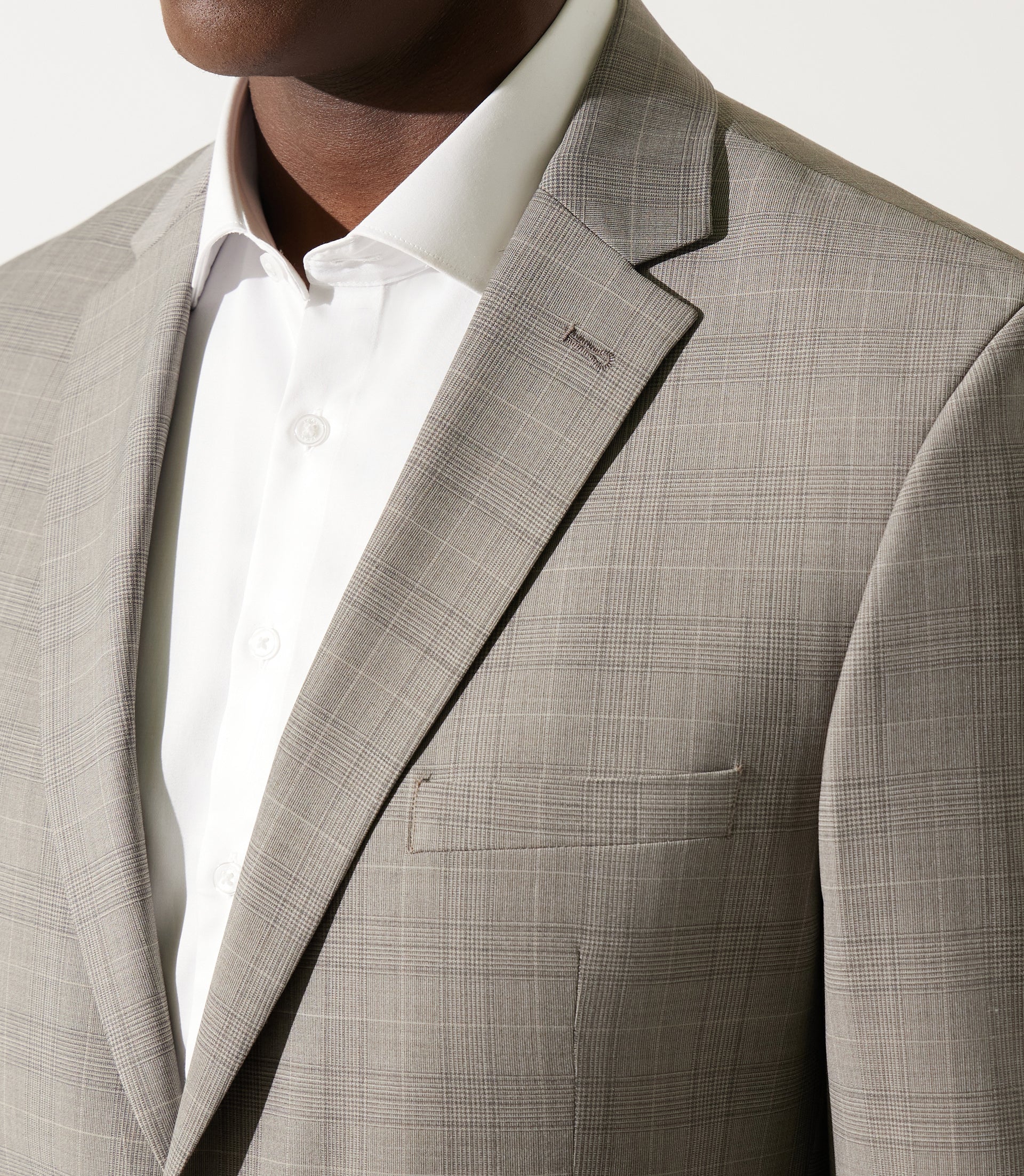 Costume à carreaux esprit Prince de Galles beige LECCE - IZAC