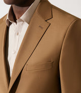 Costume 2 boutons en laine camel - IZAC