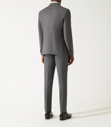 Costume 2 boutons en laine gris moyen - IZAC