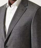 Costume 2 boutons en laine gris moyen - IZAC