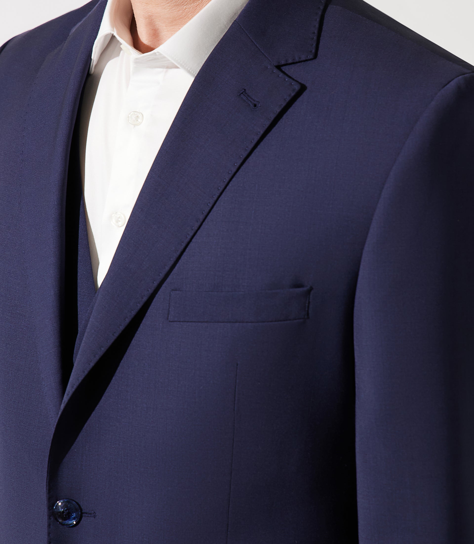 Costume 2 boutons en laine marine - IZAC