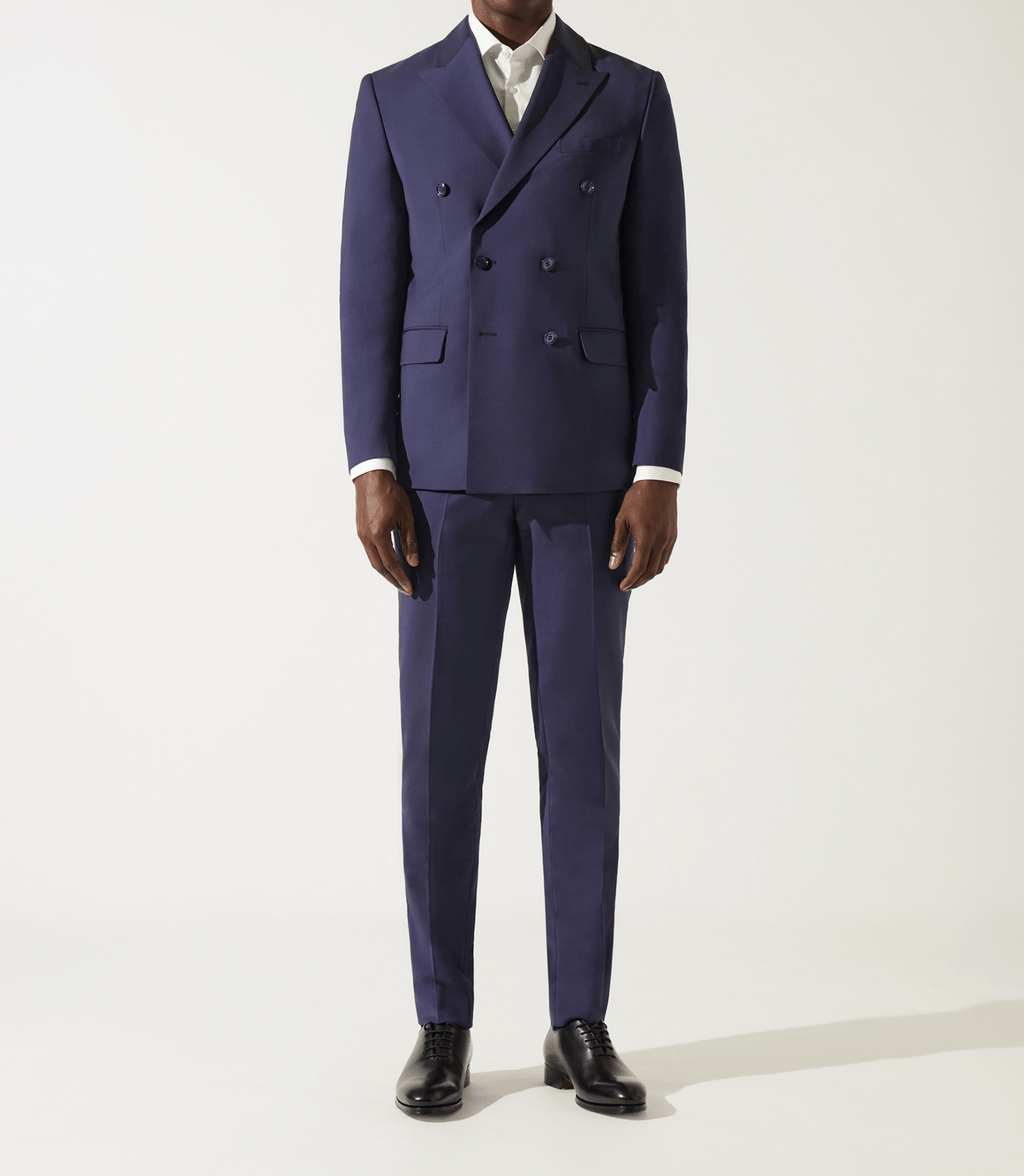 Costume croisé bleu marine - IZAC