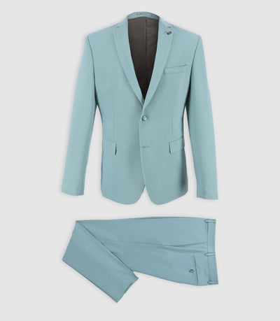 Costume 2 boutons aspect brillant kaki clair - IZAC