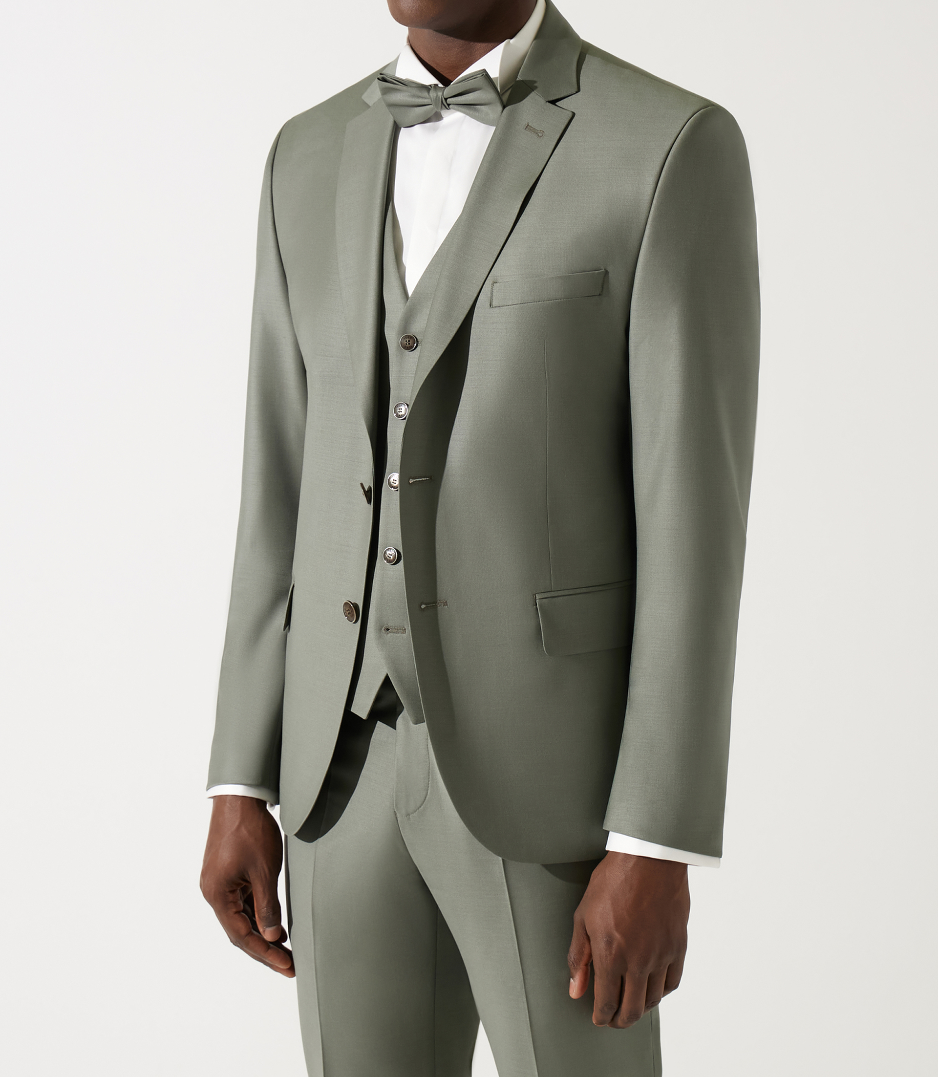 Costume kaki clair 2 boutons - IZAC