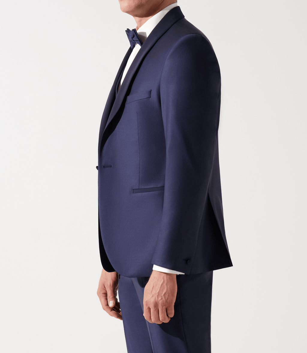 Costume de cérémonie à col châle marine - IZAC