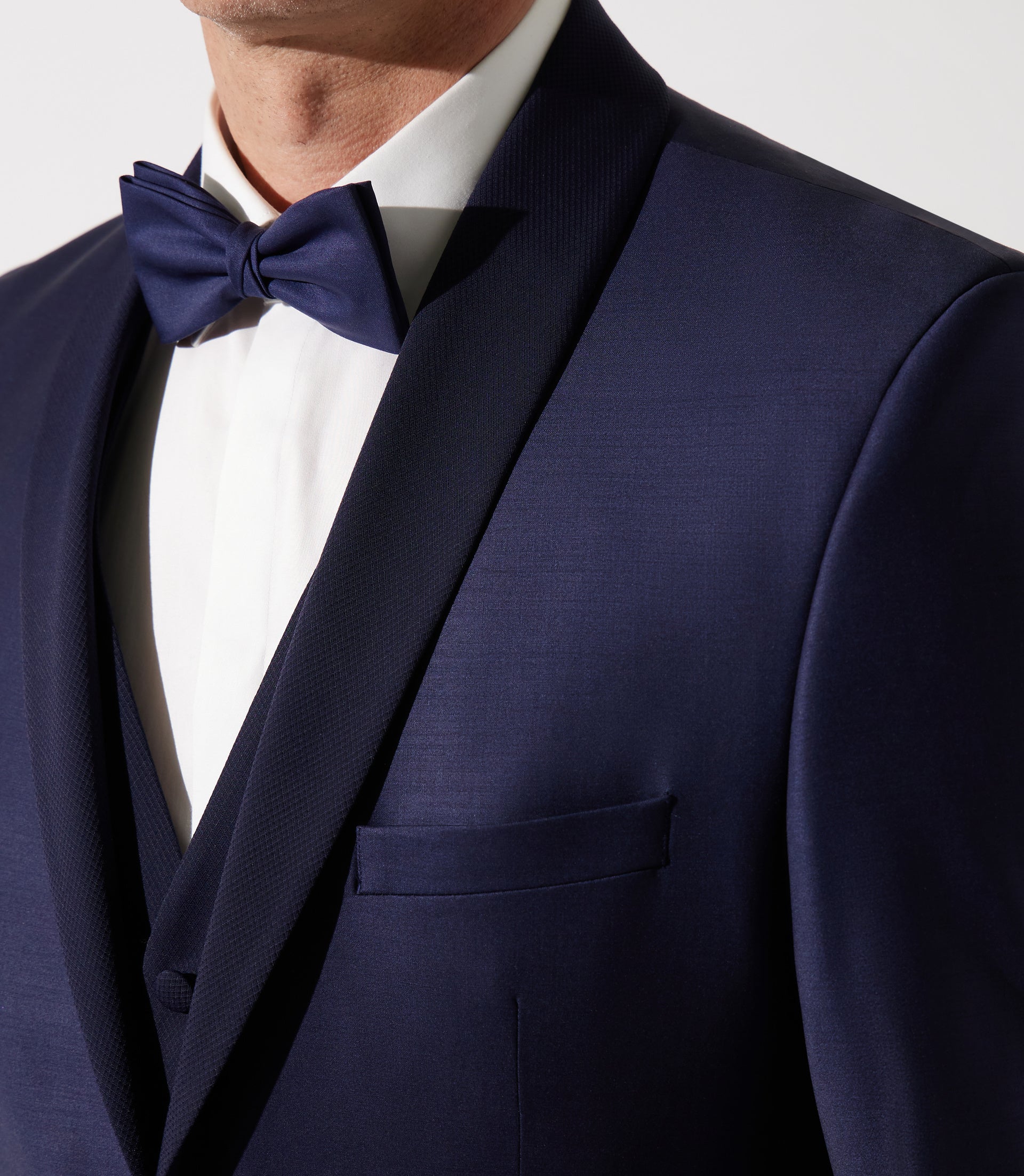 Costume de cérémonie à col châle marine - IZAC