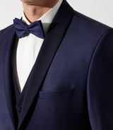 Costume de cérémonie à col châle marine - IZAC