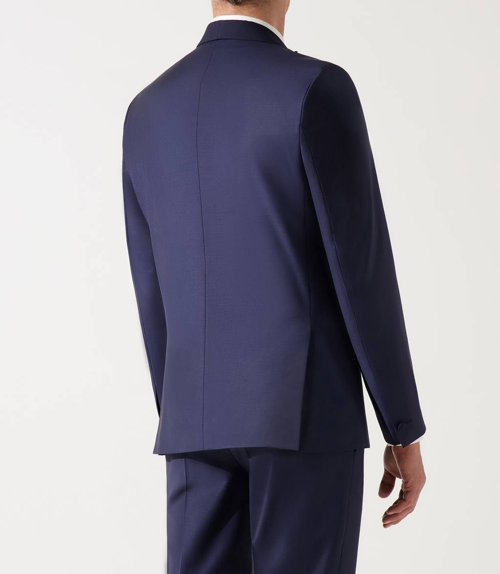 Costume de cérémonie à col châle marine - IZAC