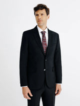 Costume 2 boutons en laine noir - IZAC