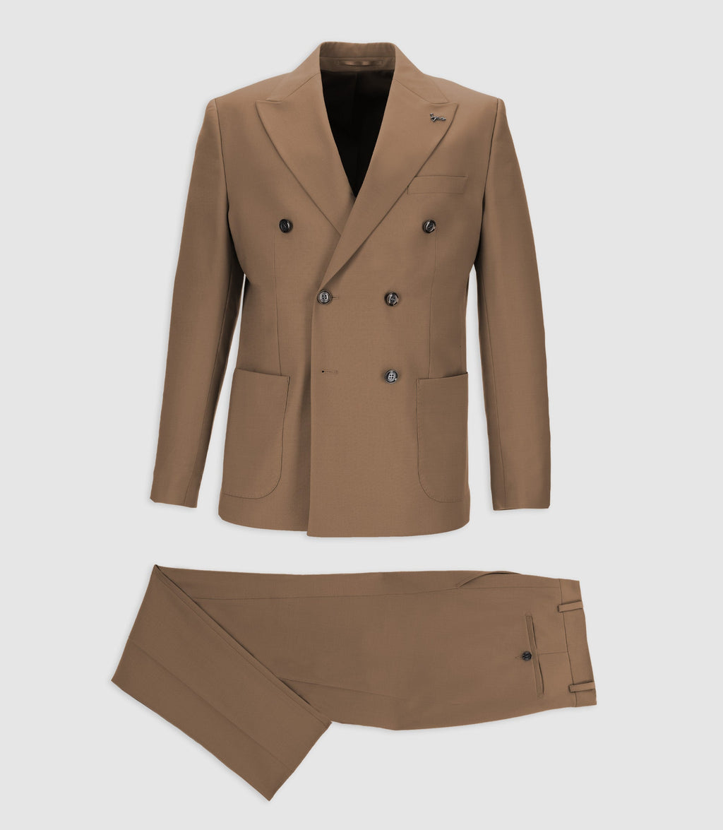 Costume croisé camel - IZAC