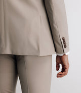 Costume ajusté 2 boutons beige - IZAC