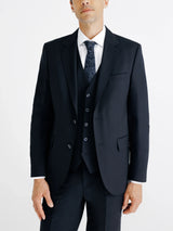 Costume 2 boutons laine bleu marine - IZAC